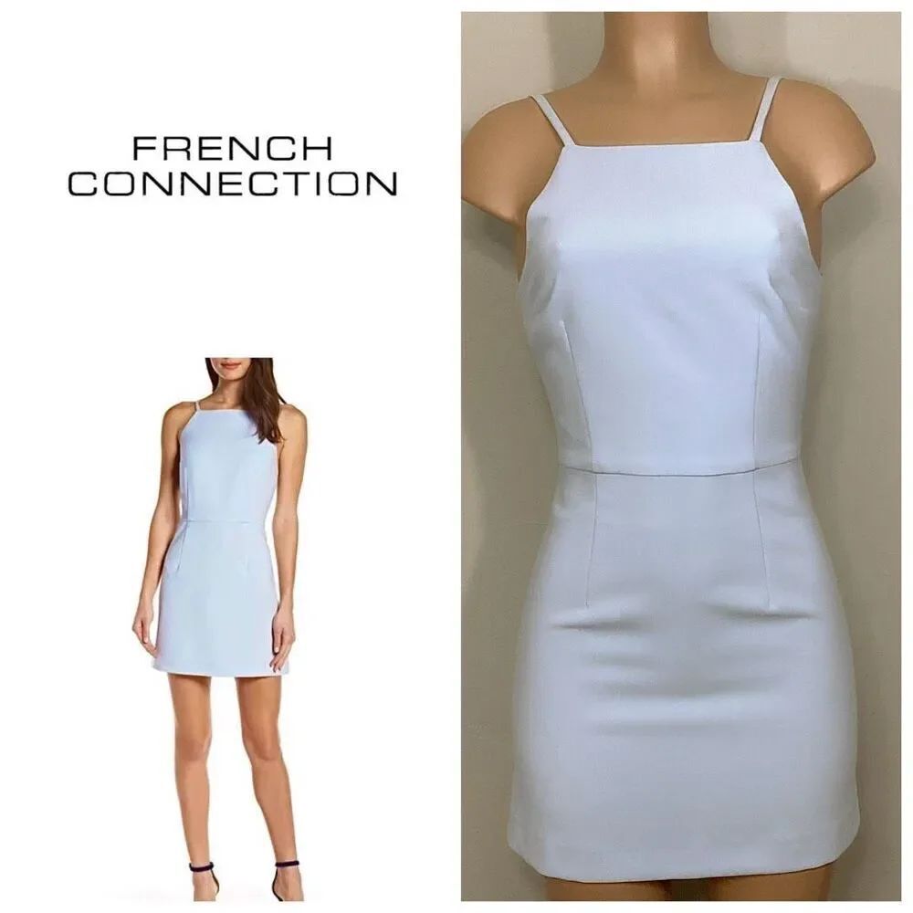 New. French Connection baby blue mini dress.  MSRP $168. Size 6